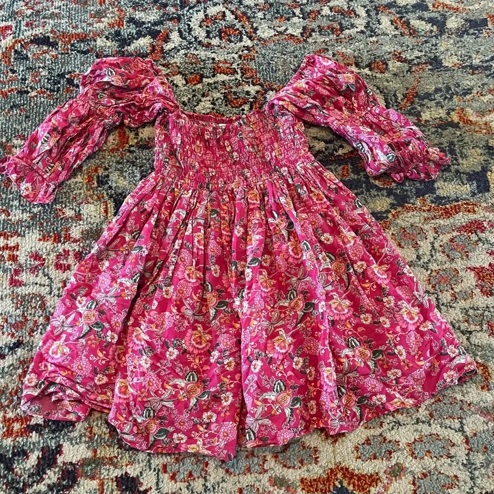MISA Los Angeles x Revolve Pink Floral Babydoll Mini Dress size M perfect condit - Picture 2 of 4